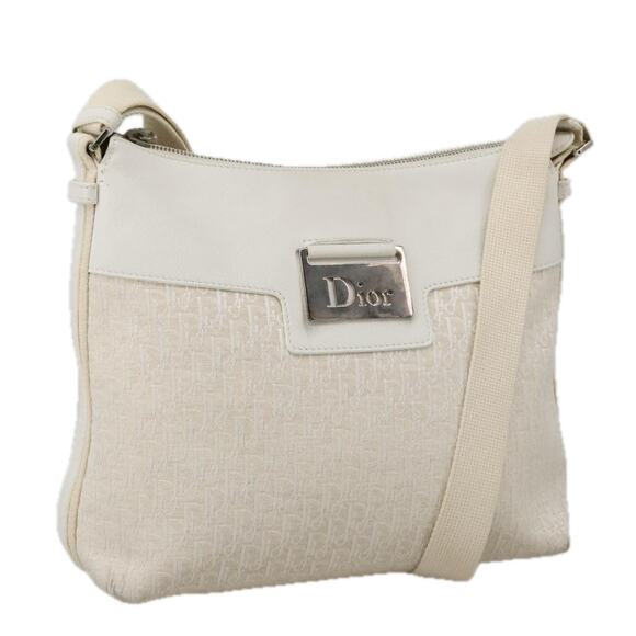 DIOR Trotter Canvas Shoulder Bag White - Picture 1 of 12